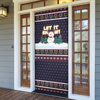 Let It Snow Christmas Door Cover Funny Xmas Holiday Patterns - Wonder Print Shop
