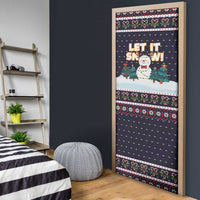 Let It Snow Christmas Door Cover Funny Xmas Holiday Patterns - Wonder Print Shop