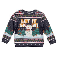 Let It Snow Christmas Kid Ugly Christmas Sweater Funny Xmas Holiday Patterns - Wonder Print Shop