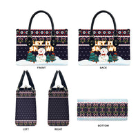 Let It Snow Christmas Leather Bag Funny Xmas Holiday Patterns - Wonder Print Shop