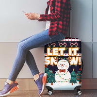 Let It Snow Christmas Luggage Cover Funny Xmas Holiday Patterns - Wonder Print Shop