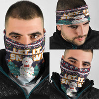 Let It Snow Christmas Neck Gaiter Funny Xmas Holiday Patterns - Wonder Print Shop