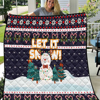 Let It Snow Christmas Quilt Funny Xmas Holiday Patterns - Wonder Print Shop
