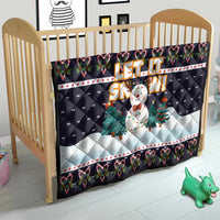 Let It Snow Christmas Quilt Funny Xmas Holiday Patterns - Wonder Print Shop