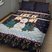 Let It Snow Christmas Quilt Bed Set Funny Xmas Holiday Patterns - Wonder Print Shop