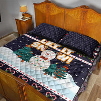 Let It Snow Christmas Quilt Bed Set Funny Xmas Holiday Patterns - Wonder Print Shop
