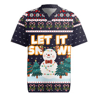 Let It Snow Christmas Rugby Jersey Funny Xmas Holiday Patterns - Wonder Print Shop