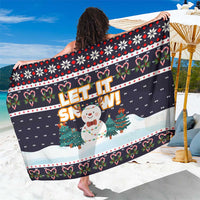 Let It Snow Christmas Sarong Funny Xmas Holiday Patterns - Wonder Print Shop