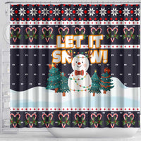 Let It Snow Christmas Shower Curtain Funny Xmas Holiday Patterns - Wonder Print Shop
