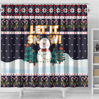 Let It Snow Christmas Shower Curtain Funny Xmas Holiday Patterns - Wonder Print Shop