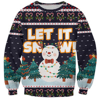 Let It Snow Christmas Sweatshirt Funny Xmas Holiday Patterns - Wonder Print Shop