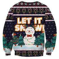 Let It Snow Christmas Sweatshirt Funny Xmas Holiday Patterns - Wonder Print Shop