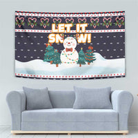 Let It Snow Christmas Tapestry Funny Xmas Holiday Patterns - Wonder Print Shop