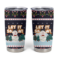 Let It Snow Christmas Tumbler Cup Funny Xmas Holiday Patterns - Wonder Print Shop