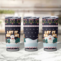 Let It Snow Christmas Tumbler Cup Funny Xmas Holiday Patterns - Wonder Print Shop