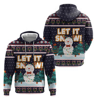 Let It Snow Christmas Zip Hoodie Funny Xmas Holiday Patterns - Wonder Print Shop