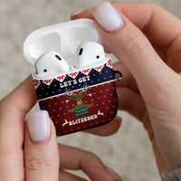 Lets Get Slouchy Christmas AirPods Case Funny Xmas Holiday Patterns - Wonder Print Shop