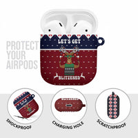Lets Get Slouchy Christmas AirPods Case Funny Xmas Holiday Patterns - Wonder Print Shop