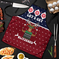 Lets Get Slouchy Christmas Apron Funny Xmas Holiday Patterns - Wonder Print Shop