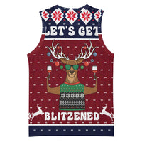 Lets Get Slouchy Christmas Basketball Jersey Funny Xmas Holiday Patterns - Wonder Print Shop