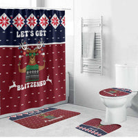 Lets Get Slouchy Christmas Bathroom Set Funny Xmas Holiday Patterns - Wonder Print Shop