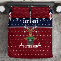 Lets Get Slouchy Christmas Bedding Set Funny Xmas Holiday Patterns - Wonder Print Shop
