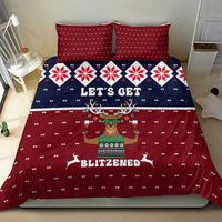 Lets Get Slouchy Christmas Bedding Set Funny Xmas Holiday Patterns - Wonder Print Shop