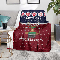 Lets Get Slouchy Christmas Blanket Funny Xmas Holiday Patterns - Wonder Print Shop