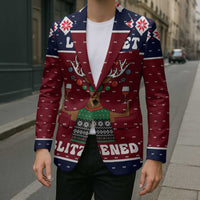 Lets Get Slouchy Christmas Blazer Funny Xmas Holiday Patterns - Wonder Print Shop