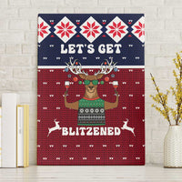 Lets Get Slouchy Christmas Canvas Wall Art Funny Xmas Holiday Patterns - Wonder Print Shop