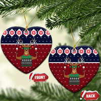 Lets Get Slouchy Christmas Ceramic Ornament Funny Xmas Holiday Patterns - Wonder Print Shop