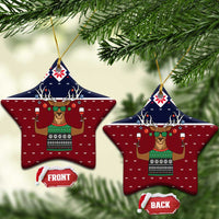 Lets Get Slouchy Christmas Ceramic Ornament Funny Xmas Holiday Patterns - Wonder Print Shop