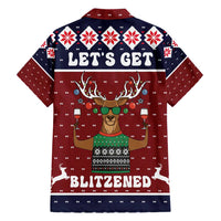 Lets Get Slouchy Christmas Hawaiian Shirt Funny Xmas Holiday Patterns - Wonder Print Shop