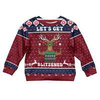 Lets Get Slouchy Christmas Kid Ugly Christmas Sweater Funny Xmas Holiday Patterns - Wonder Print Shop