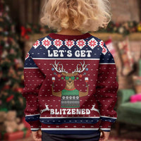 Lets Get Slouchy Christmas Kid Ugly Christmas Sweater Funny Xmas Holiday Patterns - Wonder Print Shop