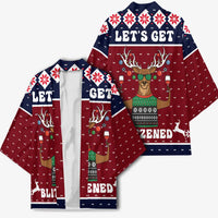 Lets Get Slouchy Christmas Kimono Funny Xmas Holiday Patterns - Wonder Print Shop