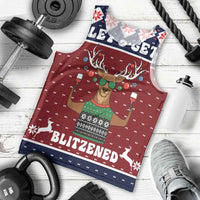 Lets Get Slouchy Christmas Men Tank Top Funny Xmas Holiday Patterns - Wonder Print Shop