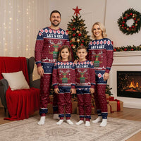 Lets Get Slouchy Christmas Pajama Set Funny Xmas Holiday Patterns - Wonder Print Shop