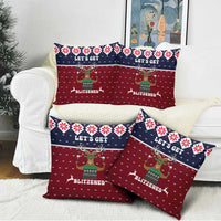 Lets Get Slouchy Christmas Pillow Cover Funny Xmas Holiday Patterns - Wonder Print Shop