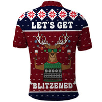 Lets Get Slouchy Christmas Polo Shirt Funny Xmas Holiday Patterns - Wonder Print Shop