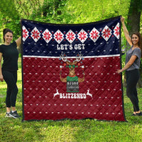 Lets Get Slouchy Christmas Quilt Funny Xmas Holiday Patterns - Wonder Print Shop