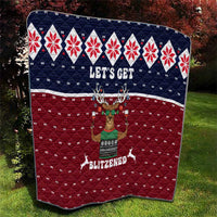 Lets Get Slouchy Christmas Quilt Funny Xmas Holiday Patterns - Wonder Print Shop