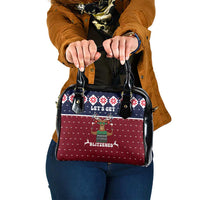 Lets Get Slouchy Christmas Shoulder Handbag Funny Xmas Holiday Patterns - Wonder Print Shop