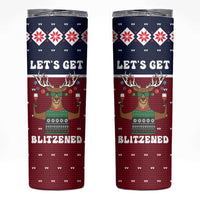 Lets Get Slouchy Christmas Skinny Tumbler Funny Xmas Holiday Patterns - Wonder Print Shop
