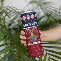 Lets Get Slouchy Christmas Skinny Tumbler Funny Xmas Holiday Patterns - Wonder Print Shop