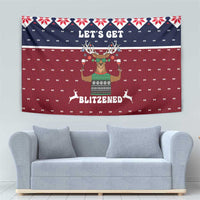 Lets Get Slouchy Christmas Tapestry Funny Xmas Holiday Patterns - Wonder Print Shop