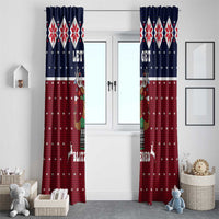 Lets Get Slouchy Christmas Window Curtain Funny Xmas Holiday Patterns - Wonder Print Shop