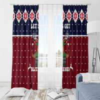Lets Get Slouchy Christmas Window Curtain Funny Xmas Holiday Patterns - Wonder Print Shop