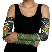 Lets Jingle And Flamingle Christmas Arm Sleeves Funny Xmas Holiday Patterns - Wonder Print Shop