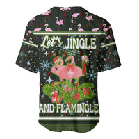 Lets Jingle And Flamingle Christmas Baseball Jersey Funny Xmas Holiday Patterns - Wonder Print Shop